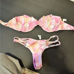 Moana Bikini Pink & Peach Shell-Pattern Bikini Set